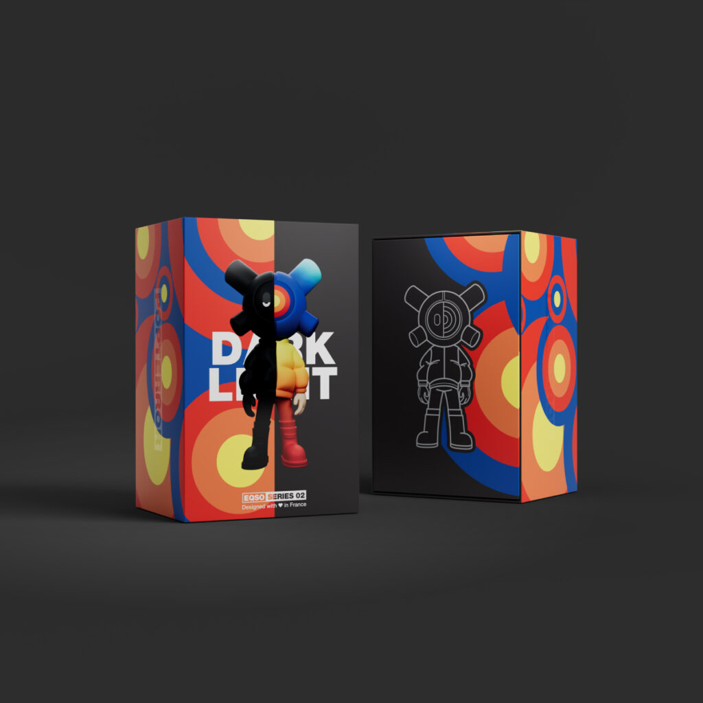 Packaging premium de l'art toy EQSO Dark Light